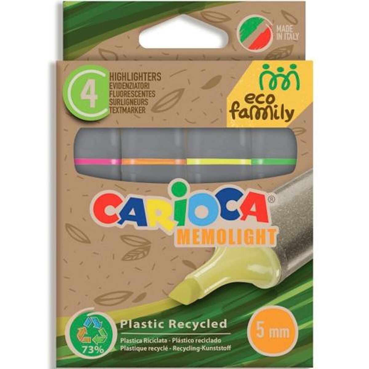 Sæt markører Carioca Eco Family Memolight 4 Dele (24 enheder)