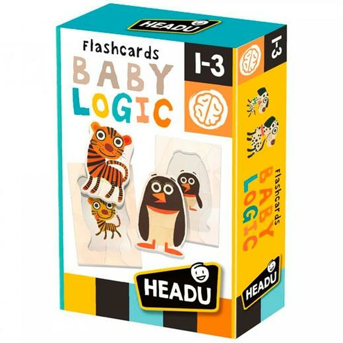 Lærerigt Børnespil HEADU Flash Card Baby Logic Montessori (5 enheder)