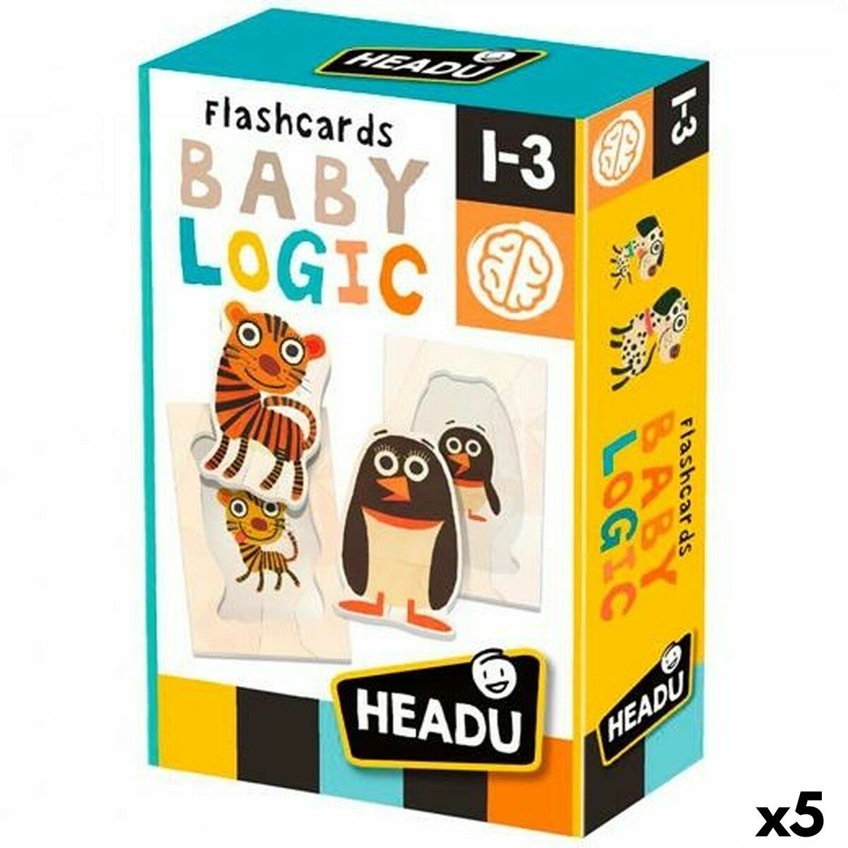 Lærerigt Børnespil HEADU Flash Card Baby Logic Montessori (5 enheder)